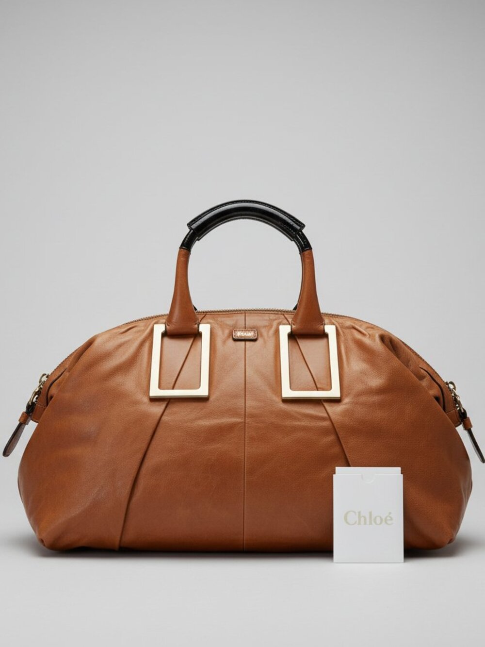 Chloe cognac and dark brown Ethel bag